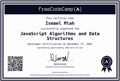 FreeCodeCampg JavaScript Algorithms and Data Structure